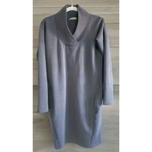 Athleta Softech Dress Women's XS Heather Gray Zip Pockets Wool Blend